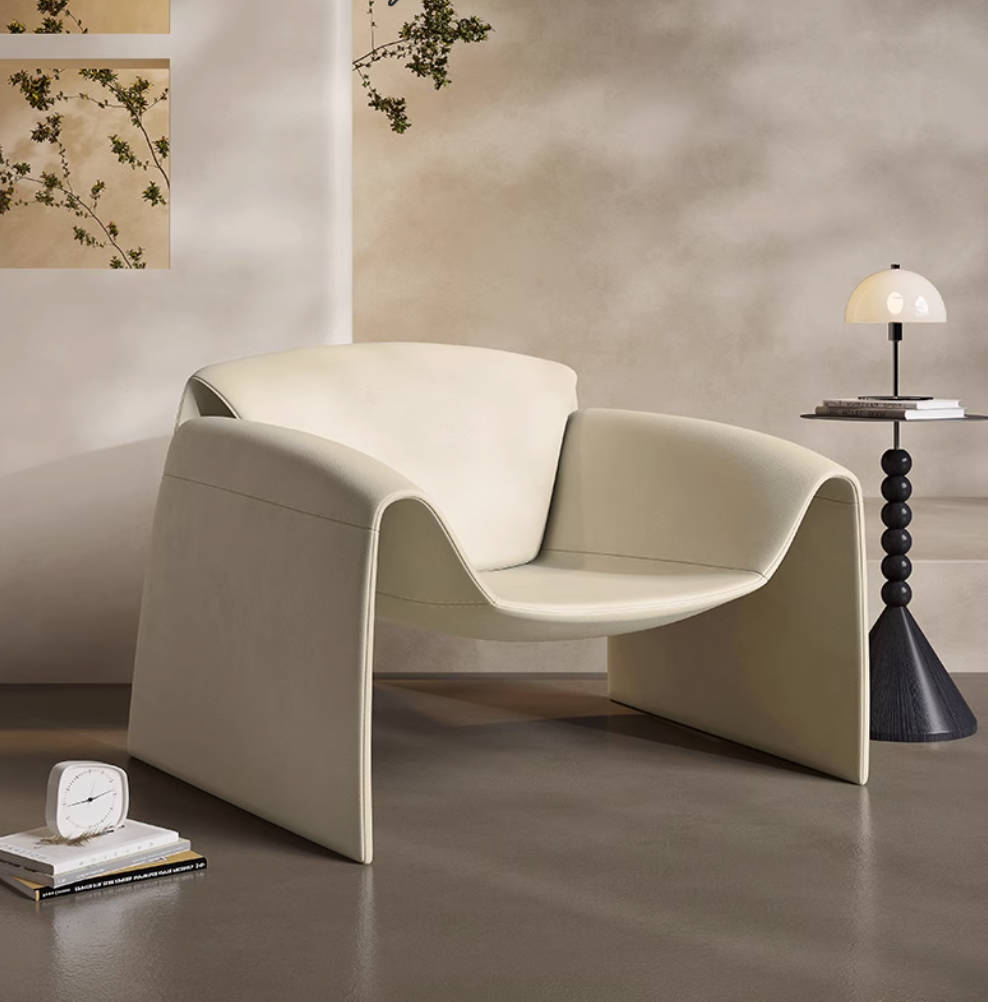 Internet celebrity crab chair leather modern light luxury creative designer leisure single sofa