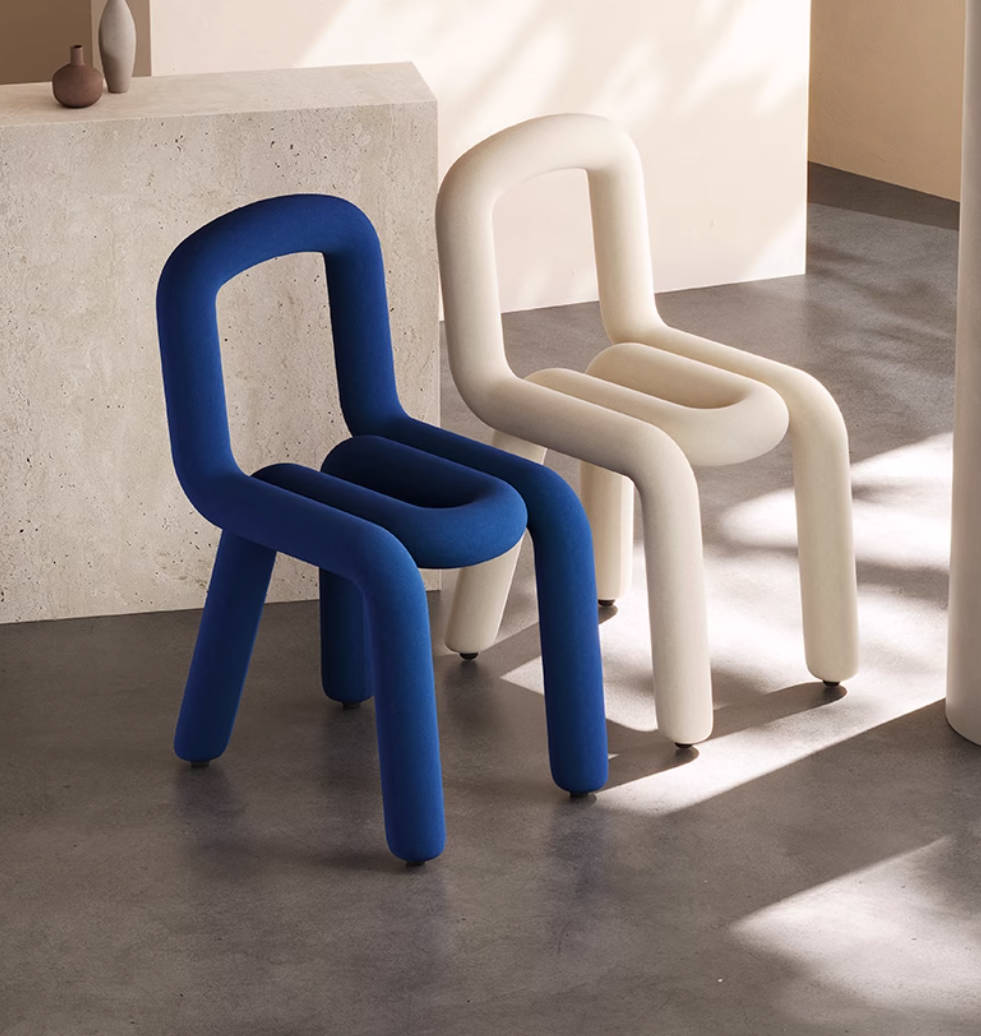 Designer home light luxury high-end special-shaped dining chair modern and simple